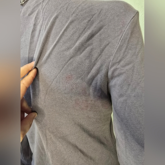 Boden Women's Polka Dots Ruffle Lace Long Sleeve Top Purple Size 14 - Picture 5 of 12